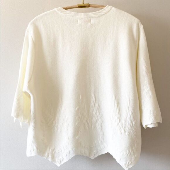 JOA Los Angeles Cream 3/4 Crew neck sweater M - Picture 4 of 9